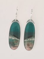 Java Wood Opal Earrings