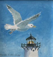 Seagull with Lighthouse