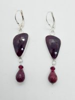 Ruby & Garnet Drop Earrings