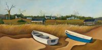 Dinghies along Vineyard Haven Harbor