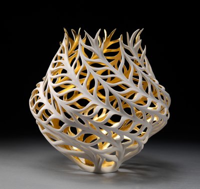 Jennifer C. McCurdy - Gilded Coral Vessel