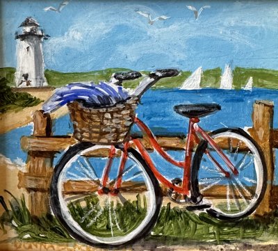 Donna. M Blackburn - Bike with Lighthouse