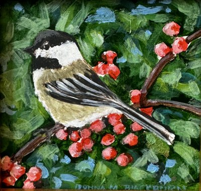 Donna. M Blackburn - Bird with Berries