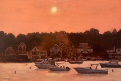 Christine Cathers Donohue - Oak Bluffs Harbor Sunset