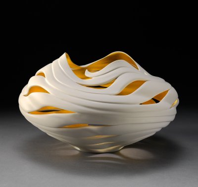 Jennifer C. McCurdy - Gilded Contour Bowl