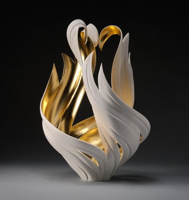 Jennifer C. McCurdy - Gilded Sunrise Vessel