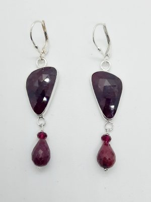 Kathleen Tackabury - Ruby & Garnet Drop Earrings